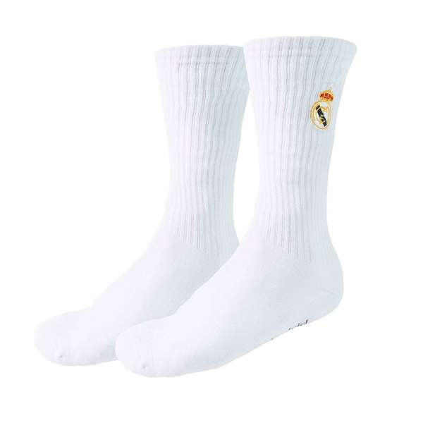 Cerdá Pack de 2 Pares de Calcetines Real Madrid, Talla Única 35-38, Color Blanco