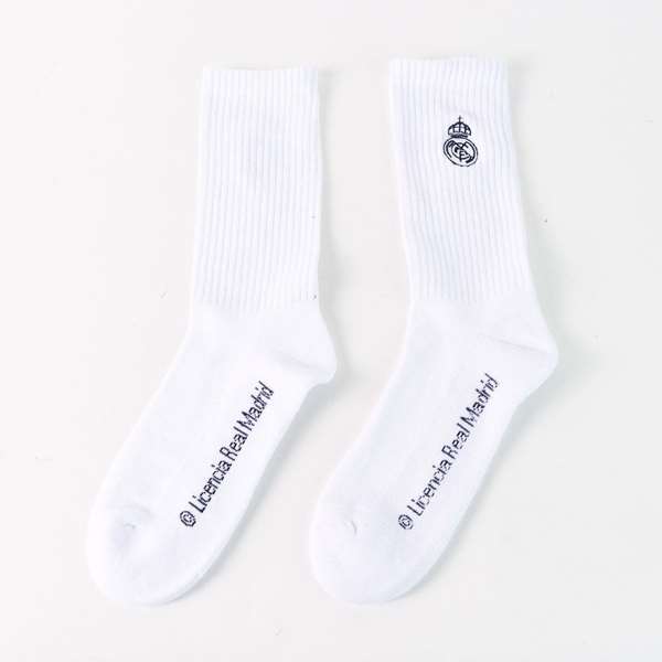 Cerdá Pack de 2 Pares de Calcetines Real Madrid, Talla Única 35-38, Color Blanco