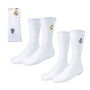 Cerdá Pack de 2 Pares de Calcetines Real Madrid, Talla Única 35-38, Color Blanco