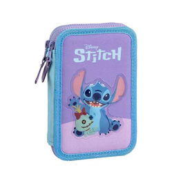 Cerdá Plumier con Accesorios Stitch Morado 12.5 x 19.5 x 4.5 cm