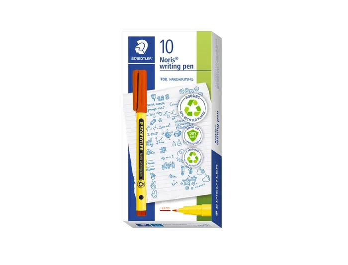Staedtler 307 Rotulador Fineliner Tinta Base Agua Punta Fina Trazo 0.6 mm Rojo
