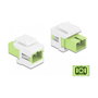 DeLOCK Módulo Keystone SC Simplex hembra a SC Simplex hembra, verde lima/blanco