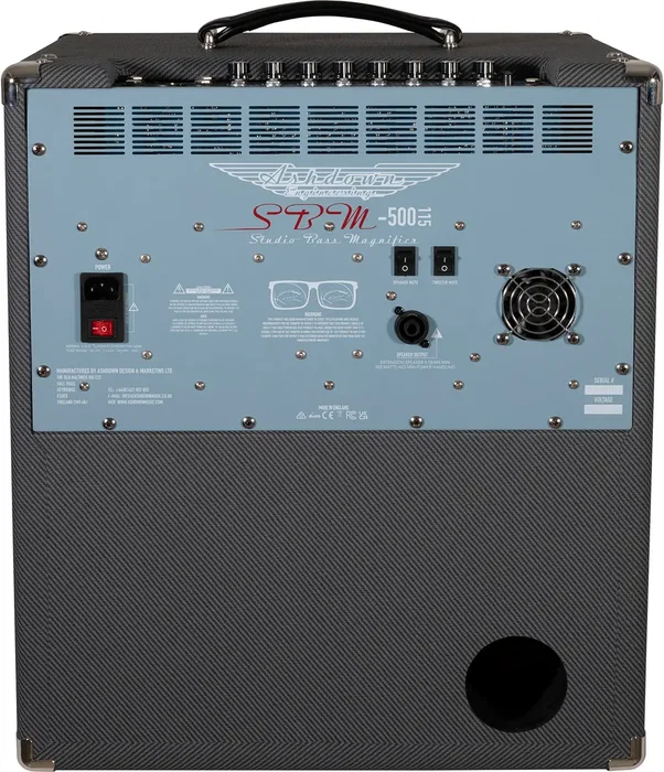Ashdown UK-SBM-115-500 Combo de Bajo 1x15" 500W Fabricado en Reino Unido con Overdrive y Salida DI, Acabado Ice Blue