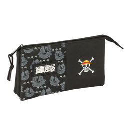 Portatodo One Piece Pirates Negro 22 x 12 x 3 cm