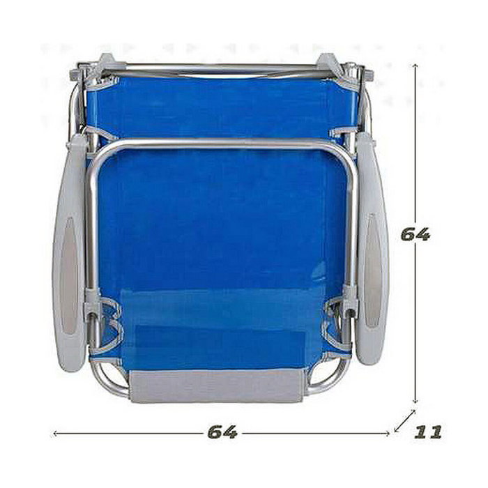Color Baby Silla de Playa Plegable Gomera Azul con Cojín y Bolso