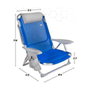 Color Baby Silla de Playa Plegable Gomera Azul con Cojín y Bolso