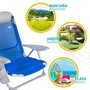 Color Baby Silla de Playa Plegable Gomera Azul con Cojín y Bolso