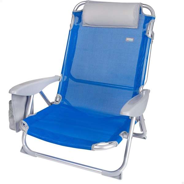 Color Baby Silla de Playa Plegable Gomera Azul con Cojín y Bolso