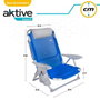 Color Baby Silla de Playa Plegable Gomera Azul con Cojín y Bolso