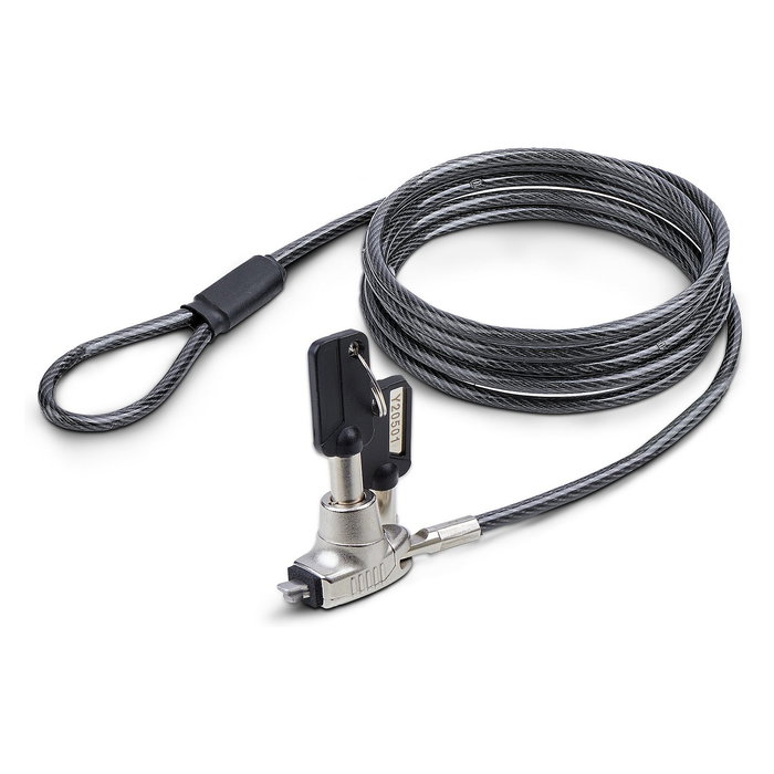 StarTech Cable de Seguridad para Portátil Compatible con Noble Wedge Slot, 2m, Antirrobo con Llave, Corte Resis, Negro - TAA StarTech Cable de Seguridad para Portátil Compatible con Noble Wedge Slot, 2m, Antirrobo con Llave, Corte Resis, Negro - TAA