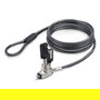 StarTech Cable de Seguridad para Portátil Compatible con Noble Wedge Slot, 2m, Antirrobo con Llave, Corte Resis, Negro - TAA