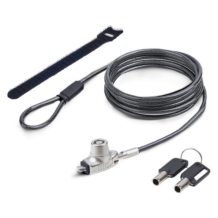 StarTech Cable de Seguridad para Portátil Compatible con Noble Wedge Slot, 2m, Antirrobo con Llave, Corte Resis, Negro - TAA StarTech Cable de Seguridad para Portátil Compatible con Noble Wedge Slot, 2m, Antirrobo con Llave, Corte Resis, Negro - TAA