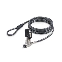 StarTech.com Cable de Seguridad Delgado para Portátil con Candado de Llave, 1,5m, Compatible con Noble Wedge, Antirrobo, Negro