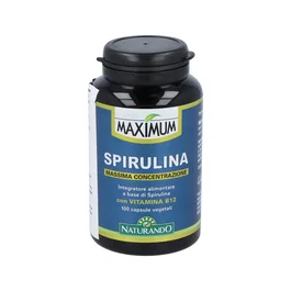 NATURANDO Maximum Spirulina 100 Cápsulas - Apoyo y Restauración, Energía con Vitamina B12, Apto para Veganos