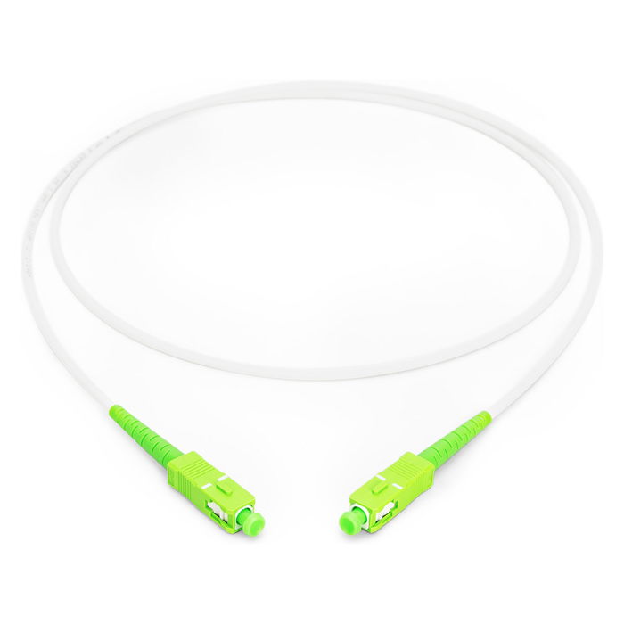Digitus LWL Patchkabel SCA -> SCA 1.00m Monomodo Simplex Fibra Óptica Verde Blanco