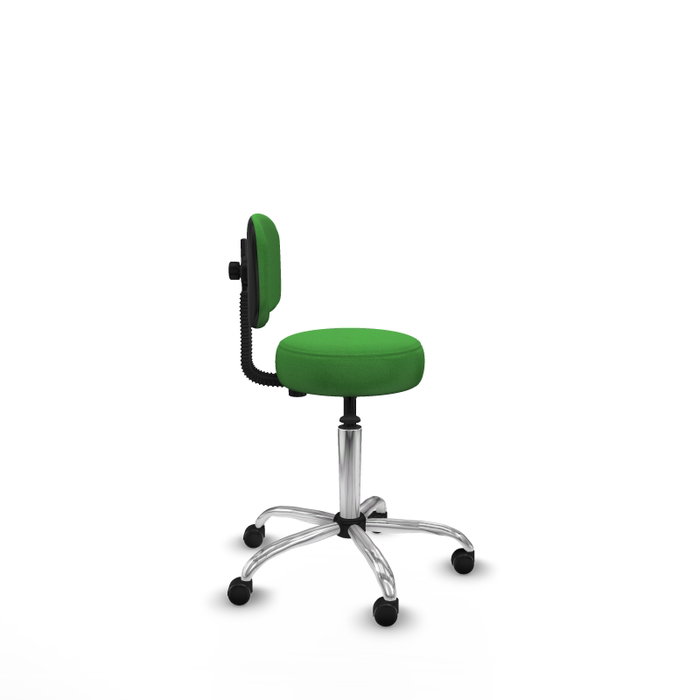 PIQUERAS Y CRESPO Silla Llanos giratoria verde con base cromada PIQUERAS Y CRESPO Silla Llanos giratoria verde con base cromada