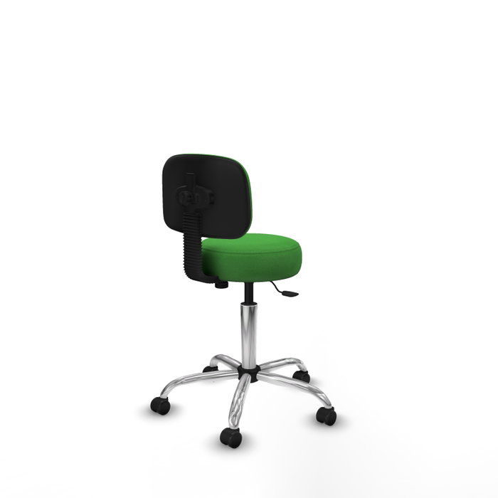 PIQUERAS Y CRESPO Silla Llanos giratoria verde con base cromada PIQUERAS Y CRESPO Silla Llanos giratoria verde con base cromada