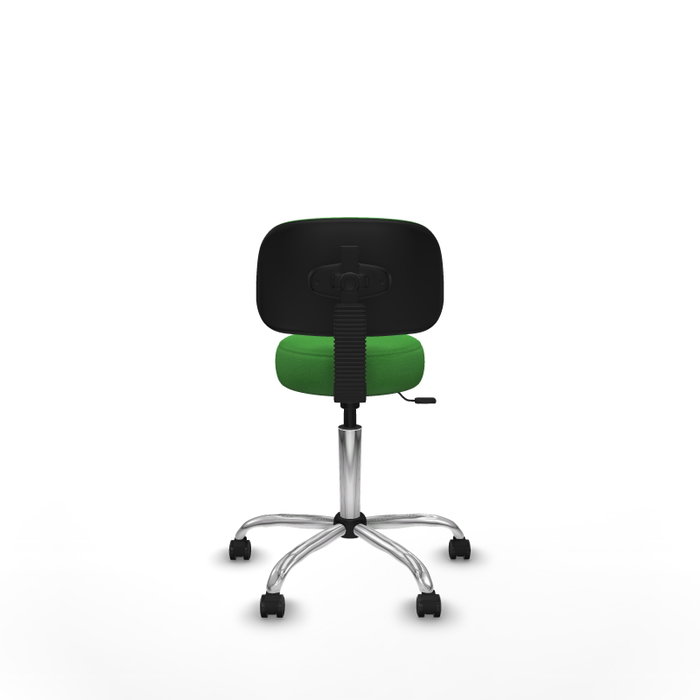 PIQUERAS Y CRESPO Silla Llanos giratoria verde con base cromada PIQUERAS Y CRESPO Silla Llanos giratoria verde con base cromada