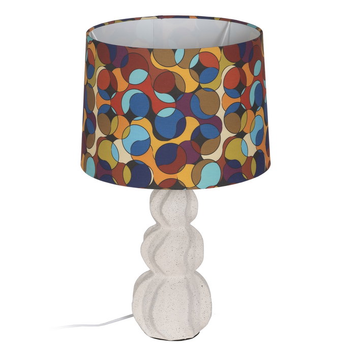 Lámpara Mesa Blanco-Multicolor Cerámica 36,50 X 36,50 X 60 C Lámpara Mesa Blanco-Multicolor Cerámica 36,50 X 36,50 X 60 C