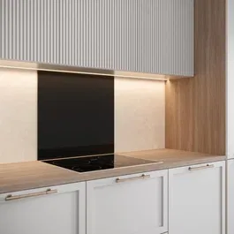 Saint-Gobain Vidrio Inferior de Capucha Esmaltado Negro 70x60