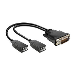 DeLOCK 65354 Adaptador de Video DMS-59 Macho a 2 x DisplayPort Hembra 25 cm