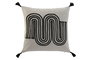 DKD Home Decor Cushions ch1c25 Cojin Beige Negro Algodon Poliester 8 x 45 x 45 cm (2 Unidades)