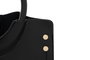 Lucky Bees 1229 Bolso Cruzado Mujer, Bolso de Cuero de Polivinilo, Elegante y Versátil, Color Negro, 28x13x22 cm