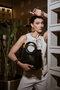 Lucky Bees 1229 Bolso Cruzado Mujer, Bolso de Cuero de Polivinilo, Elegante y Versátil, Color Negro, 28x13x22 cm