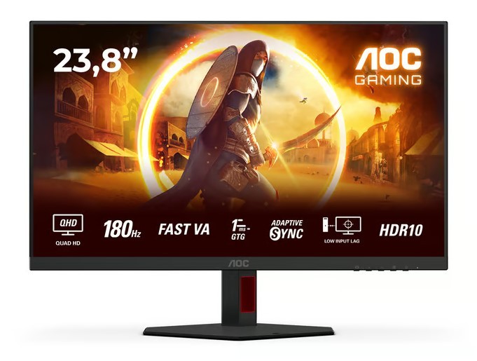 AOC Q24G4RE Monitor Gaming QHD 180Hz 23.8'' Fast IPS 1ms AOC Q24G4RE Monitor Gaming QHD 180Hz 23.8'' Fast IPS 1ms