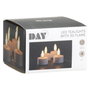 Day Juego de 4 Velas LED con Temporizador, Luz Blanca Cálida (2250K), Pilas CR2032 Incluidas