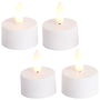 Day Juego de 4 Velas LED con Temporizador, Luz Blanca Cálida (2250K), Pilas CR2032 Incluidas