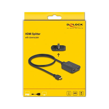 DeLOCK Divisor HDMI 1 x HDMI in a 2 x HDMI out 4K 60 Hz