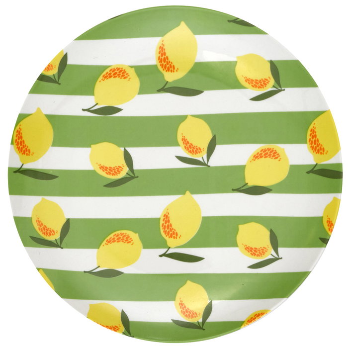 Home Deco Factory Plato Llano Limones Colección Bain De Soleil Diámetro 27 cm Home Deco Factory Plato Llano Limones Colección Bain De Soleil Diámetro 27 cm