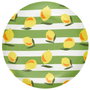 Home Deco Factory Plato Llano Limones Colección Bain De Soleil Diámetro 27 cm
