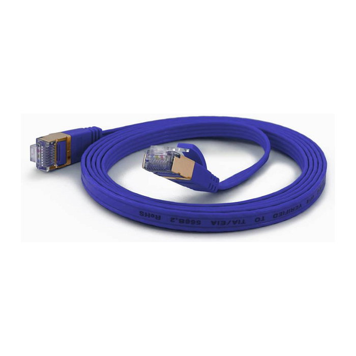 Wantec Patchkabel CAT6A extraflach FTP azul 1,0m Wantec Patchkabel CAT6A extraflach FTP azul 1,0m
