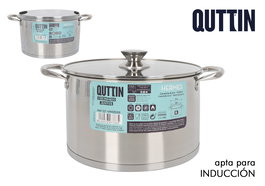 Inde Cacerola 26 cm (8L) Acero Inoxidable con Tapa "Hermes" Qt 37x28x16.5cm (4 Unidades)
