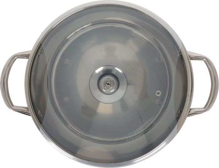 Inde Cacerola 26 cm (8L) Acero Inoxidable con Tapa "Hermes" Qt 37x28x16.5cm (4 Unidades)