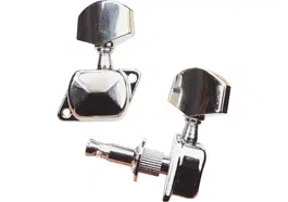 YELLOWPTS Clavijas Cromadas Afinación 3+3 Para Guitarras Acústicas