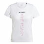 Camiseta de Manga Corta Hombre Adidas Terrex Agravic Blanco