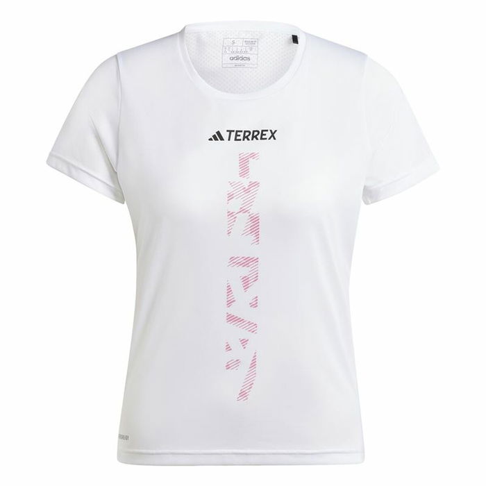 Camiseta de Manga Corta Hombre Adidas Terrex Agravic Blanco