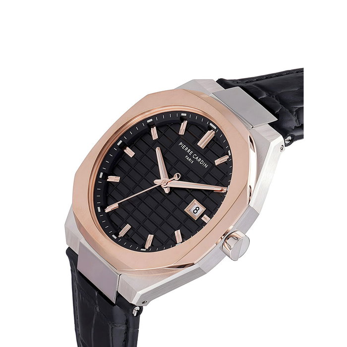 Pierre Cardin CF.1000.LB.1 Reloj analógico para hombre con correa de cuero negra