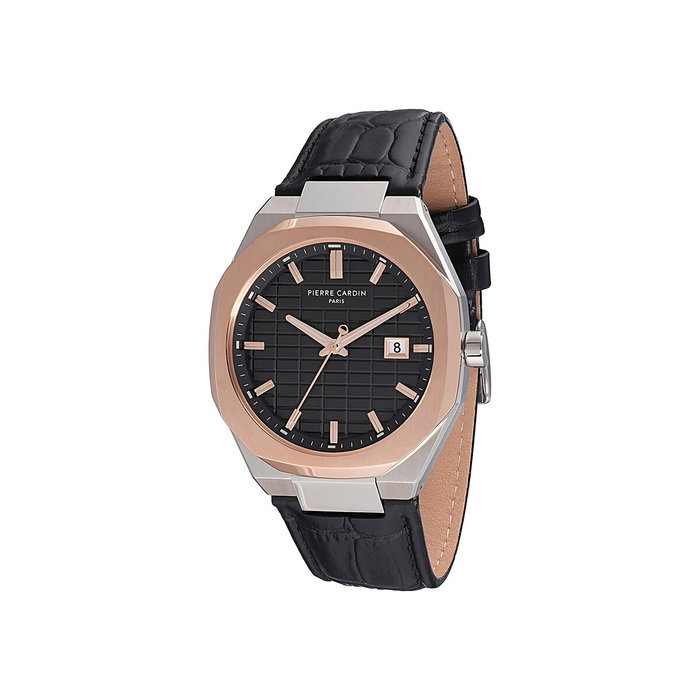 Pierre Cardin CF.1000.LB.1 Reloj analógico para hombre con correa de cuero negra