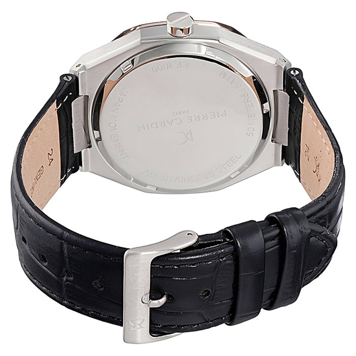 Pierre Cardin CF.1000.LB.1 Reloj analógico para hombre con correa de cuero negra