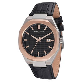 Pierre Cardin CF.1000.LB.1 Reloj analógico para hombre con correa de cuero negra