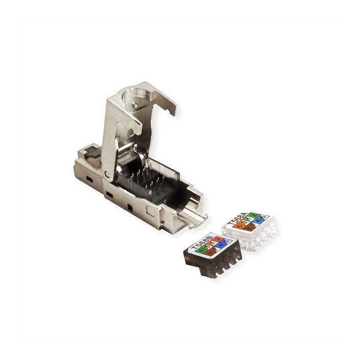 Conector RJ-45 Cat.6a STP Plata 26.99.0373 Conector RJ-45 Cat.6a STP Plata 26.99.0373