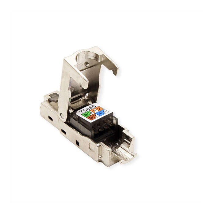Conector RJ-45 Cat.6a STP Plata 26.99.0373 Conector RJ-45 Cat.6a STP Plata 26.99.0373