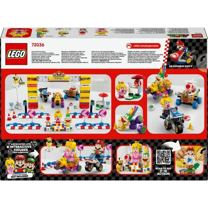 Lego Super Mario 72036 Mario Kart Set Baby Peach y Gran Premio Moto de Juguete