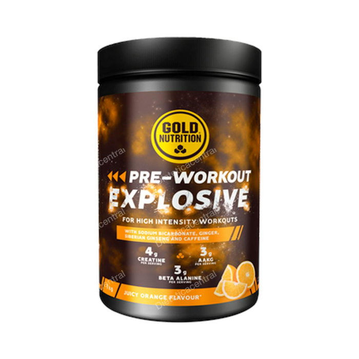 GOLD NUTRITION Pre-Workout Explosive Orange 1Kg - Complemento para Fuerza y Energía, Sabor Naranja GOLD NUTRITION Pre-Workout Explosive Orange 1Kg - Complemento para Fuerza y Energía, Sabor Naranja