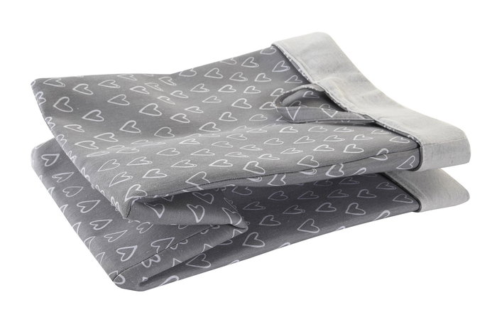 DKD Home Decor Cesta Basicos Gris Blanco 30 x 45 x 30 cm (6 Unidades)