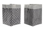 DKD Home Decor Cesta Basicos Gris Blanco 30 x 45 x 30 cm (6 Unidades)